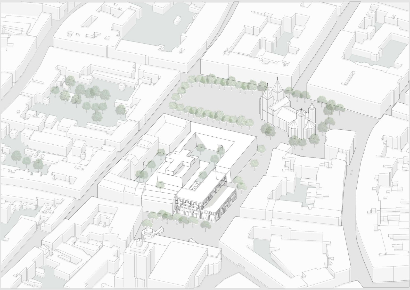 Urban Site Plan Axonometric